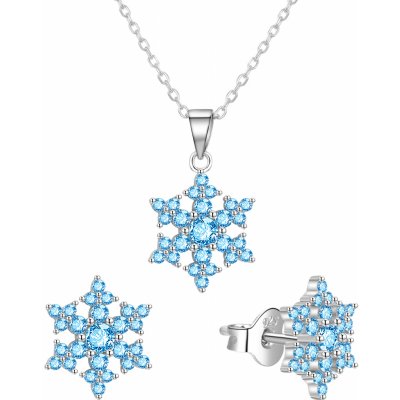 Agato nádherná stříbrná sada šperku s modrými zirkony AGT-SET02LB – Zboží Dáma