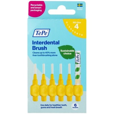 TePe Mezizubní kartáčky size 4 0,7 mm 6 ks papírová krabička – Zboží Dáma