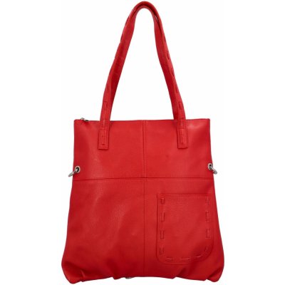 Osobitá dámská kožená kabelka přes rameno Liv červená – Zboží Mobilmania