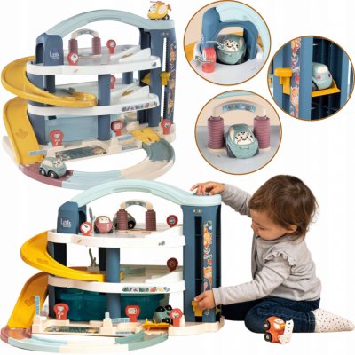 Smoby Little Garáž velká herní set s autíčkem a helikoptérou 3 patra – Zbozi.Blesk.cz