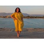 Nelly Mušelínové pončo dámské Žluté – Sleviste.cz