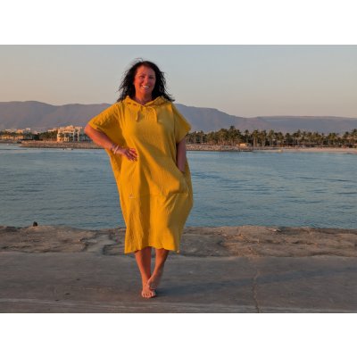 Nelly Mušelínové pončo dámské Žluté – Sleviste.cz