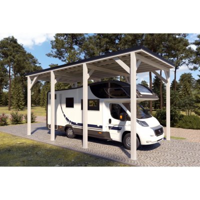 Holzbrüder Ralf na karavan bílá/černá 4 x 7 m – HobbyKompas.cz