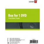 Obal na CD/DVD Cover IT Krabička na 1ks, černá, 14mm,10ks/bal (27081P10)