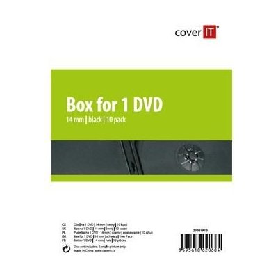 Obal na CD/DVD Cover IT Krabička na 1ks, černá, 14mm,10ks/bal (27081P10) – Zboží Živě