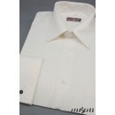 Avantgard Luxusní košile s jemnými pruhy na manžetové knoflíčky Smetanová 512-692
