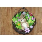 L.M. Dekor Proutěný košík s králíčkem k zavěšení 30 × 24 × 14 cm – Hledejceny.cz
