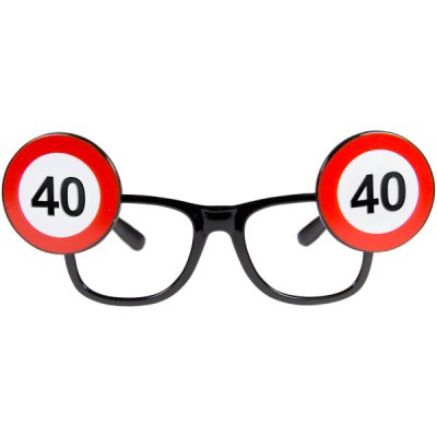 Folat Párty brýle číslo 40 dopravní značky