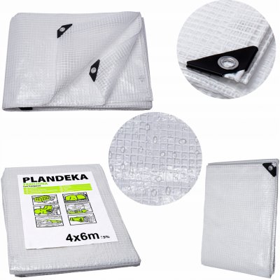 Bradas BR-PLC1003/4 plachta zakrývací vyztužená 100g/m² LENO CRISTAL 3 x 4m transparentní – Zboží Mobilmania