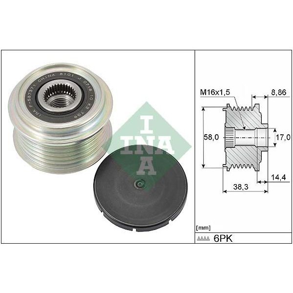 Alternátory Předstihová spojka Schaeffler INA 535 0296 10