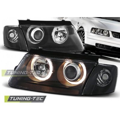 Tuning-Tec Přední čirá světla Volkswagen Passat B5 (1996 - 2000) - černé - Angel Eyes – Hledejceny.cz