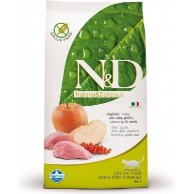 N&D Prime Grain Free Adult Cat Boar & Apple 5 kg – Zbozi.Blesk.cz