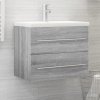 Koupelnový nábytek zahrada-XL Skříňka pod umyvadlo šedá sonoma 60x38,5x48 cm kompozitní dřevo