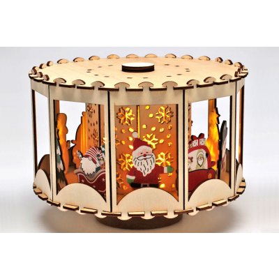 Euro Habitat Vánoční lampička carousel kolotoč s LED 20 cm – Hledejceny.cz