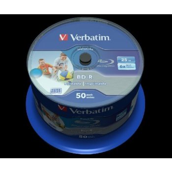 Verbatim BD-R SL 25GB 6x, printable, spindle, 50ks (43812)