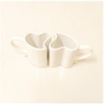 Sada zamilovaných hrnků ve tvaru srdíček – Zboží Dáma