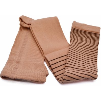 Dotex kamaše dvoubarevný pruh hnědá – Sleviste.cz