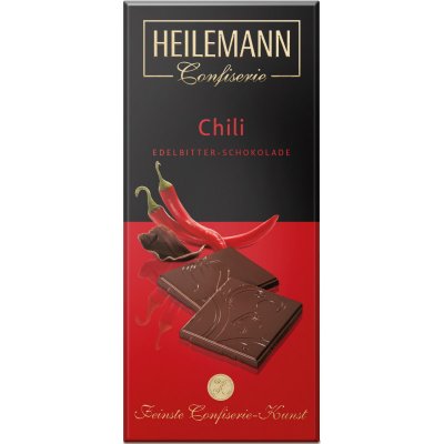 Heilemann Hořká čokoláda s chilli 80 g – Zboží Dáma