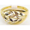 Prsteny Klenoty Budín Mohutný dámský prsten z bílého a žlutého zlata HK1093