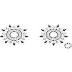 Petits Joujoux Gloria, Ozdoby na bradavky černá a stříbrná – Zboží Dáma