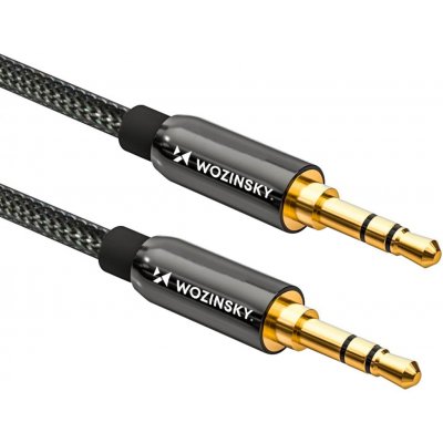 Wozinsky univerzální kabel s mini jackem a 2x AUX výstupem, 2 m, černý – Zboží Mobilmania