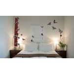 IMPOL TRADE WS039 Samolepky na stěnu motýli s květy rozměr 50 x 70 cm – Zboží Mobilmania