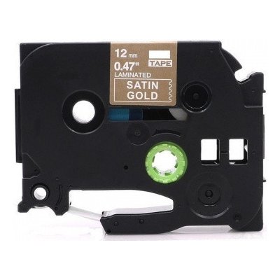 Kompatibilní páska Brother TZ-MQ835/TZe-MQ835, 12mm x 5m, bílý tisk / světle zlatý podklad – Zboží Živě