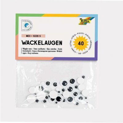 Folia Bringmann Oči s pohyblivou panenkou samolepicí 40 ks mix – Sleviste.cz