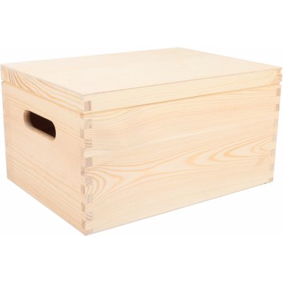 ČistéDřevo Dřevěný box s víkem 35x25x18 cm