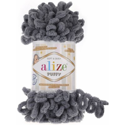 Alize příze Puffy 87 šedá – Zboží Dáma