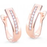 Cutie Jewellery - gold Náušnice Z8018 typu kreole ze zlata se zirkony – Zboží Dáma