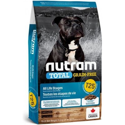 Nutram Pet Prod. (CAN) T25 Nutram Total Grain Free Salmon Trout Dog - bezobilné krmivo, losos a pstruh, pro psy 11,4kg