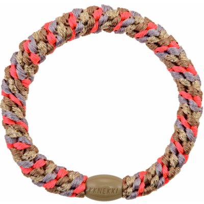 KKNEKKI Gumička do vlasů Kknekki Mix Nougat Neon Pink, červená barva, textil – Hledejceny.cz