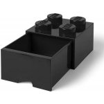 LEGO® stolový box 4 se zásuvkou 15,8 x 15,8 x 11,3 cm černá – Zboží Dáma