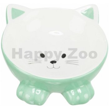 Trixie keramická miska ergonimická vyvýšená tvar kočka 14 cm 150 ml