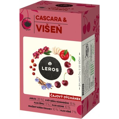 LEROS Čajový dýchánek Višeň & Cascara 20 x 2 g – Hledejceny.cz