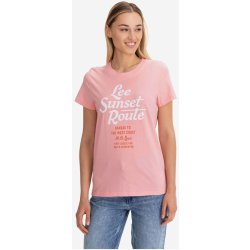 Lee dámské tričko s potiskem Růžové