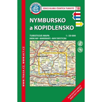 Nymbursko a Kopidlensko - mapa KČT 1:50 000 číslo 18 - 5. vydání 2022 - Klub Českých Turistů – Zboží Mobilmania