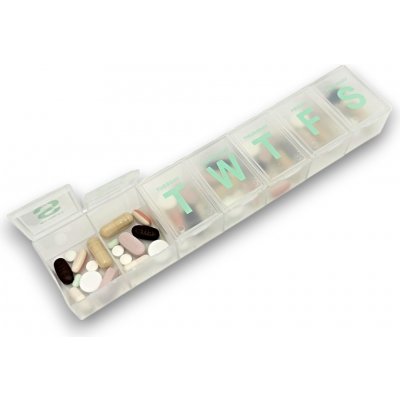 Confortime Týdenní organizér na léky 7 velkých přihrádek plastový – Zboží Dáma