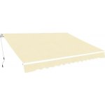 Petrashop Skládací markýza ručně ovládaná 400 cm krémová – Zboží Mobilmania