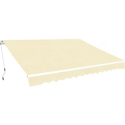 Petrashop Skládací markýza ručně ovládaná 400 cm krémová – Zboží Mobilmania