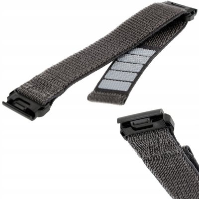 FIXED Nylon Sporty Strap pro Garmin QuickFit 22mm, tmavě šedý FIXNST2-QF22MM-GR – Zboží Živě