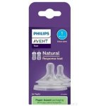 Philips Avent savička Natural Response 1 první průtok 2 ks transparentní – Sleviste.cz