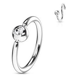 Šperky4U piercing kruh, kulička se zirkonem K1016-12103