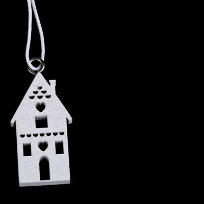 Stoklasa Dřevěný domeček k zavěšení malý (20x40mm) bílý – Hledejceny.cz