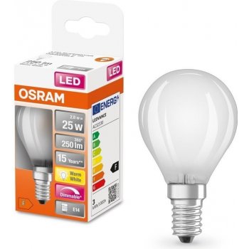 Osram 4058075436961 Mini LED matná stmívatelná žárovka E14 2,8 W CLASSIC P, teplá bílá