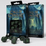 Q-Workshop Sada kostek Call of Cthulhu Dice Set Black and Green – Zboží Živě
