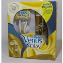 Gillette Venus & Olay holící gel Satin Care 200 ml + strojek hlavice 1 ks dárková sada