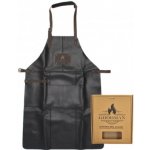 Goodman kožená grilovací zástěra BBQ v dárkové krabičce černá – Sleviste.cz