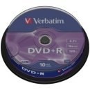 Verbatim DVD+R 4,7GB 16x, Advanced AZO+, cakebox, 10ks (43498)